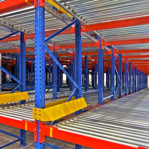 Metal framing with metal roller pins in between frame